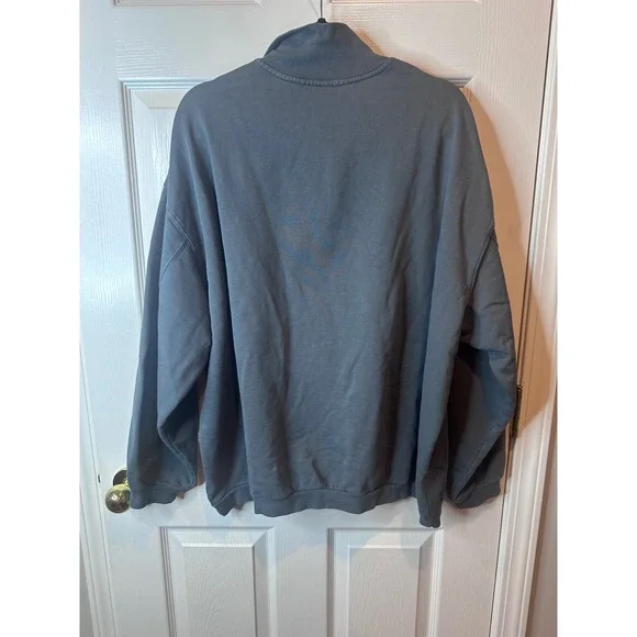 NEW SKIMS Boyfriend Small Fleece Slouchy Half Zip Pullover Sweatshirt Zircon - Picture 8 of 8